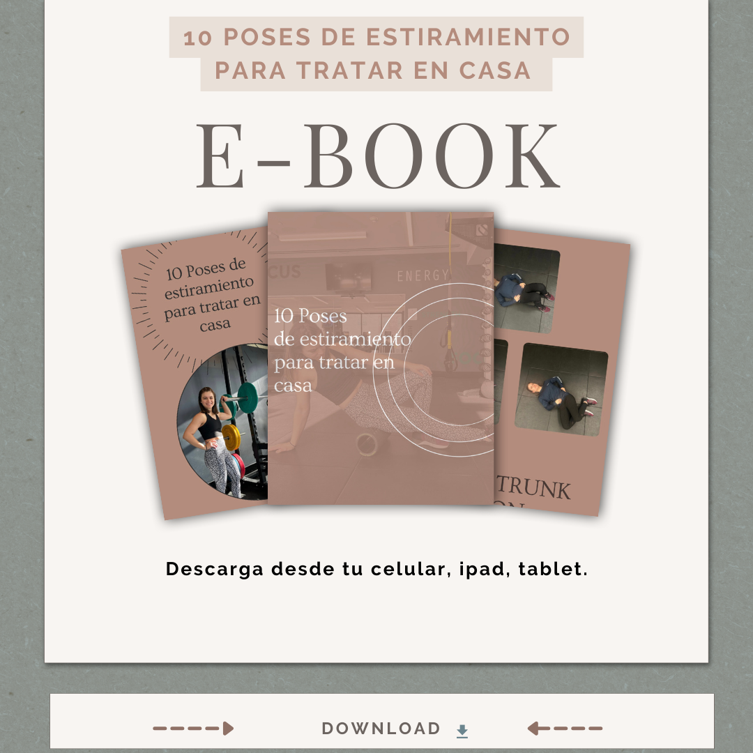 10 Poses de estiramiento para tratar en casa; Free E-book